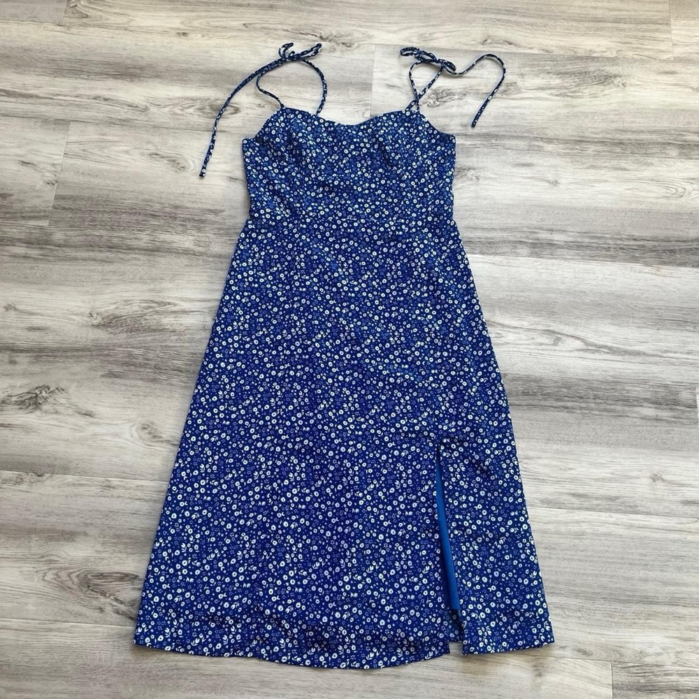 Commense Blue Floral Patterned Dress